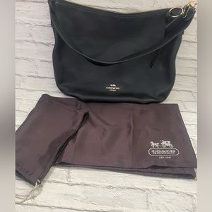 Like New! Coach Black Purse with Gold Accents